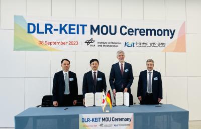 KEIT, 독일 항공우주센터 로보틱스-메카트로닉스 연구소와 MOU 체결, 로봇산업 글로벌 기술 협력 확대